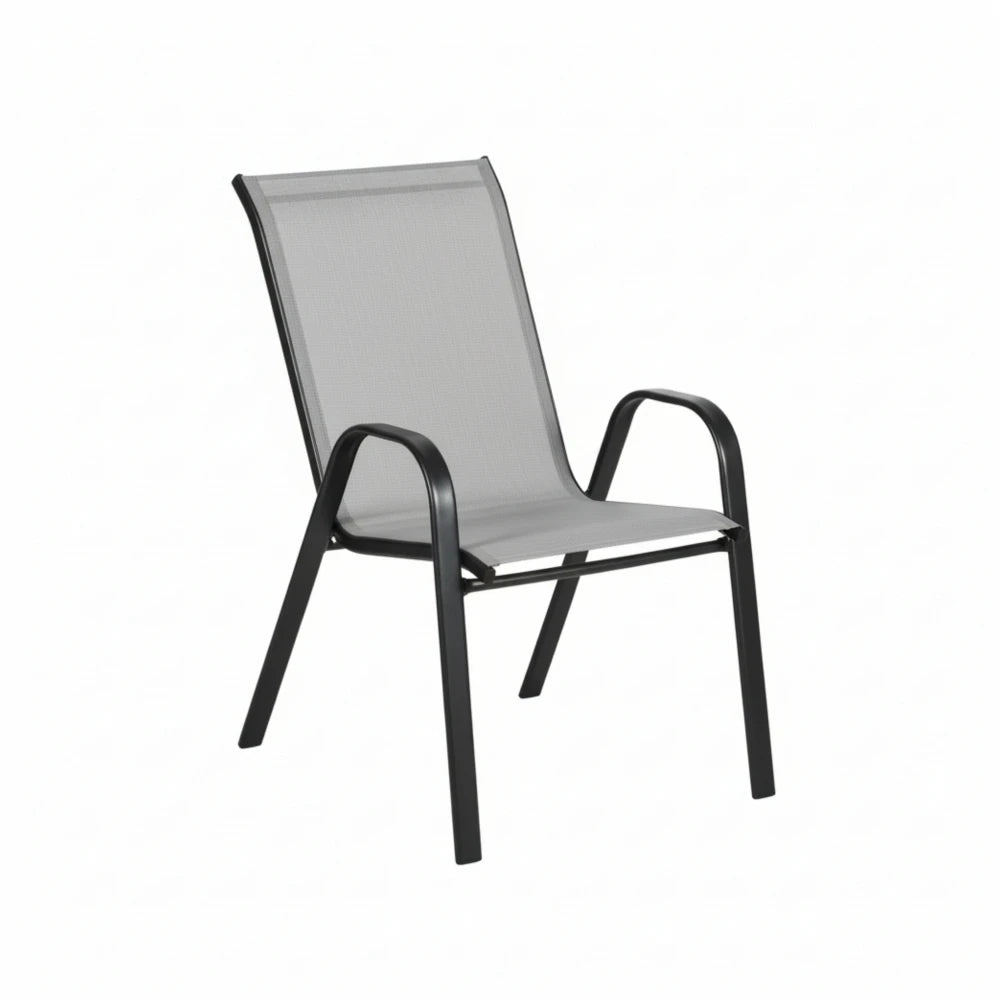 Silla de Textilina y Acero - Negro