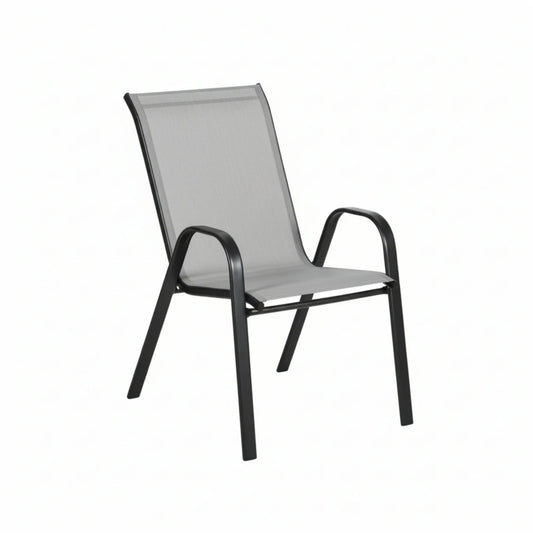 Silla de Textilina y Acero - Gris