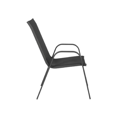 Silla de Textilina y Acero - Negro