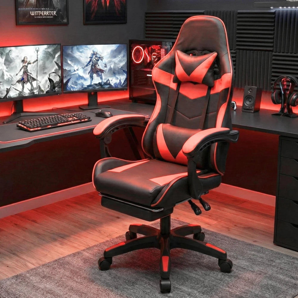 Silla Gamer Gaming Ergonomica Reclinable - Azul