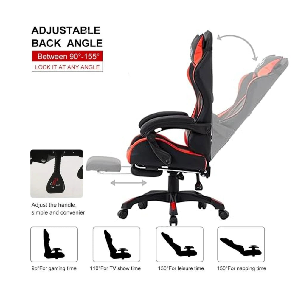Silla Gamer Gaming Ergonomica Reclinable - Rojo
