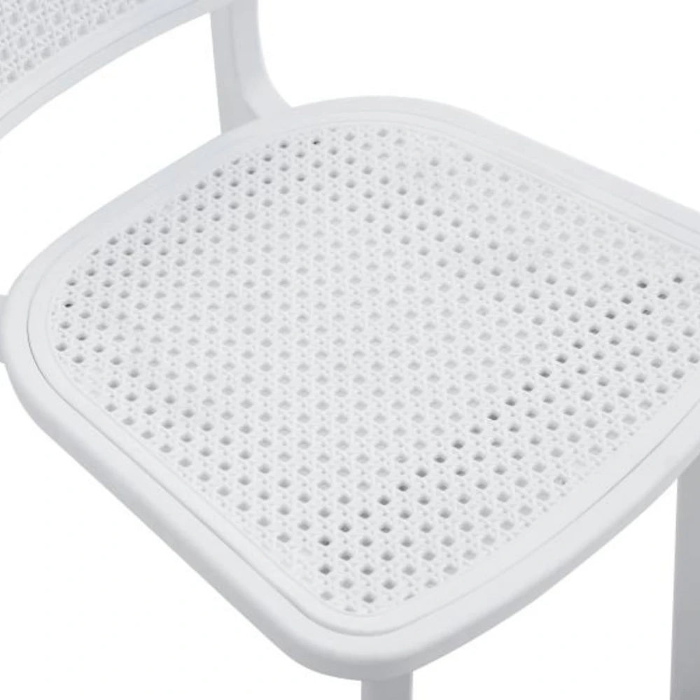 Silla Simil Rattan de polipropileno - Blanco
