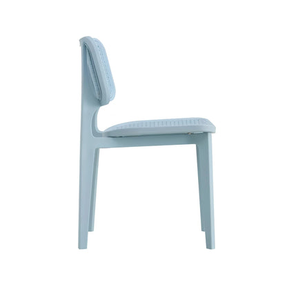 Silla Simil Rattan de polipropileno - Celeste