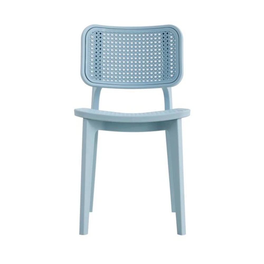 Silla Simil Rattan de polipropileno - Celeste