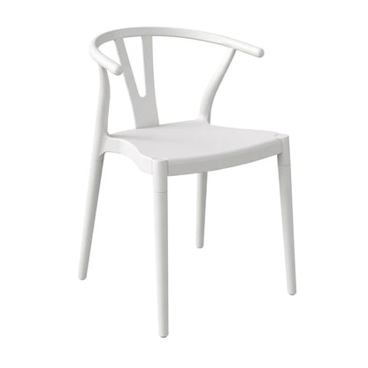 Silla Wishbone de polipropileno Blanco Tiza