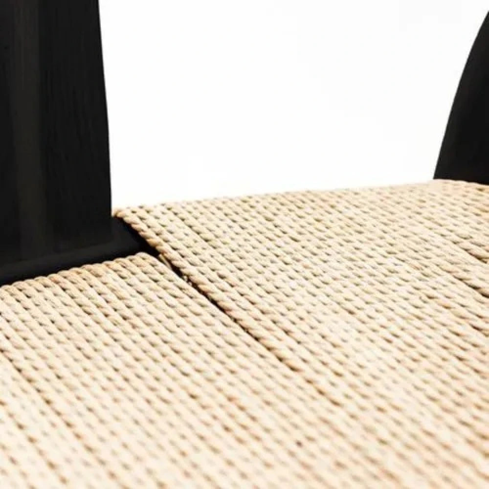 Silla Wishbone - Madera de Haya y Ratán natural - Celeste