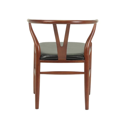 Silla Wishbone - Madera de Roble tapizada