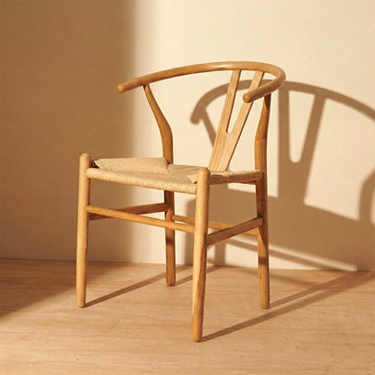 Silla Wishbone - Madera y Ratán natural - Natural