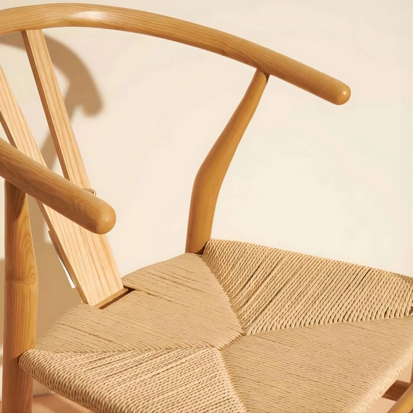 Silla Wishbone - Madera y Ratán natural - Natural