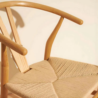 Silla Wishbone - Madera y Ratán natural - Natural