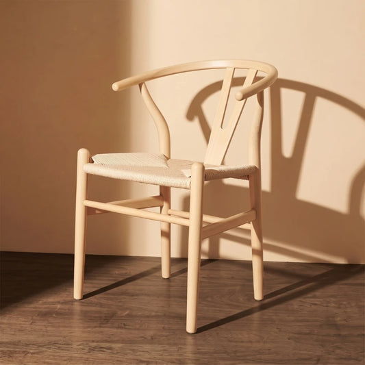Silla Wishbone - Madera y Ratán natural - Natural