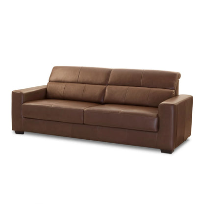Sillón 100% Cuero - 3 Cuerpos - Berkley - Marrón