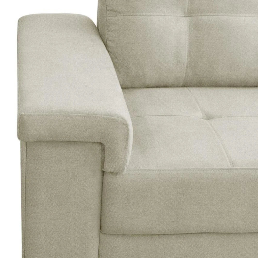 Sillón 2 Cuerpos en tela de Lino - Plaza - Beige