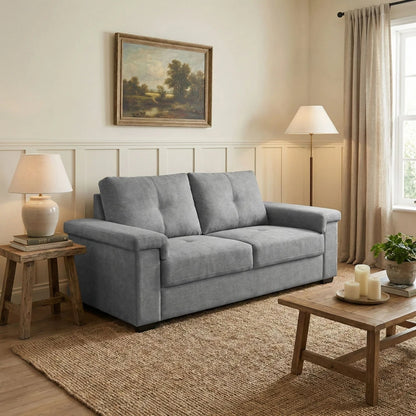 Sillón 2 Cuerpos en tela de Lino - Plaza - Beige