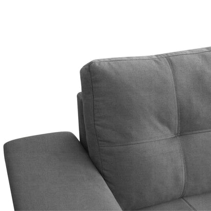 Sillón 2 Cuerpos en tela de Lino - Plaza - Gris