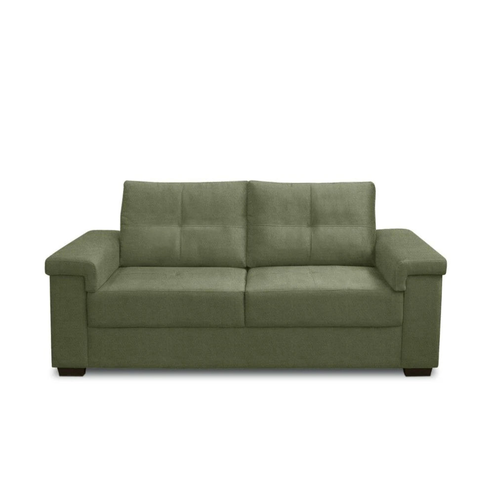 Sillón 2 Cuerpos en tela de Lino - Plaza - Verde