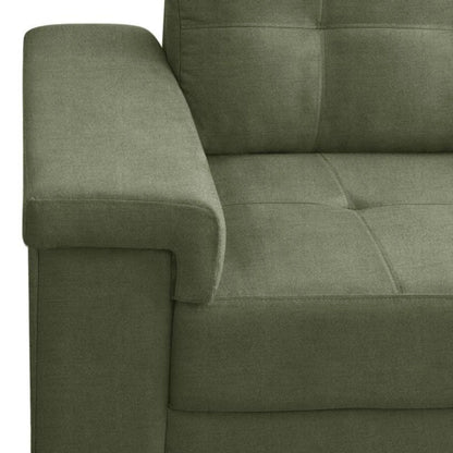 Sillón 2 Cuerpos en tela de Lino - Plaza - Verde