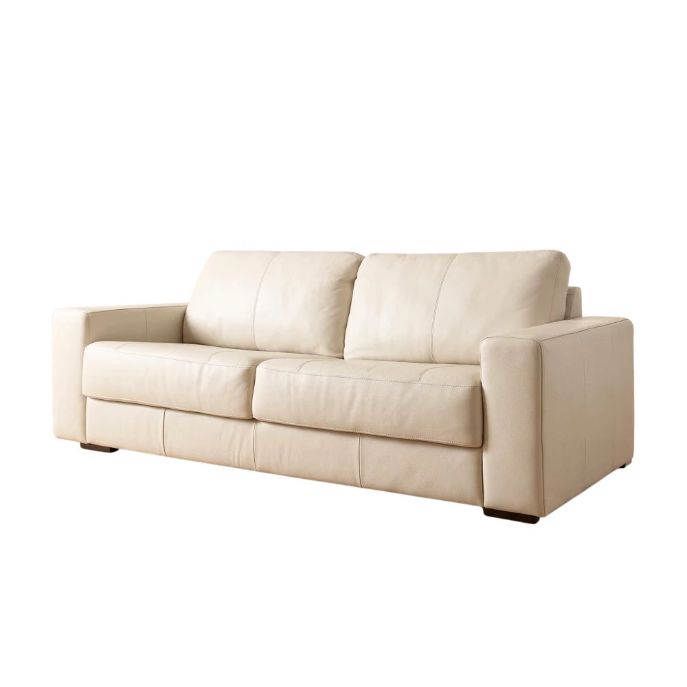 Sillón 3 cuerpos Como - 100% Cuero - Arena