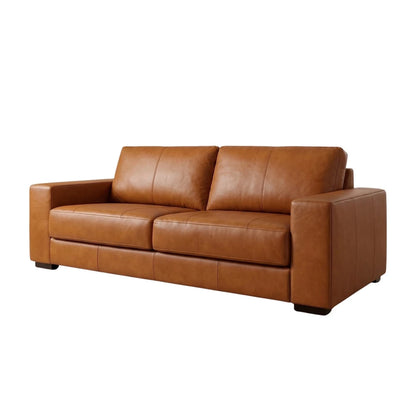 Sillón 3 cuerpos Como - 100% Cuero - Camel