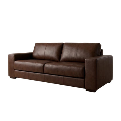Sillón 3 cuerpos Como - 100% Cuero - Caramelo