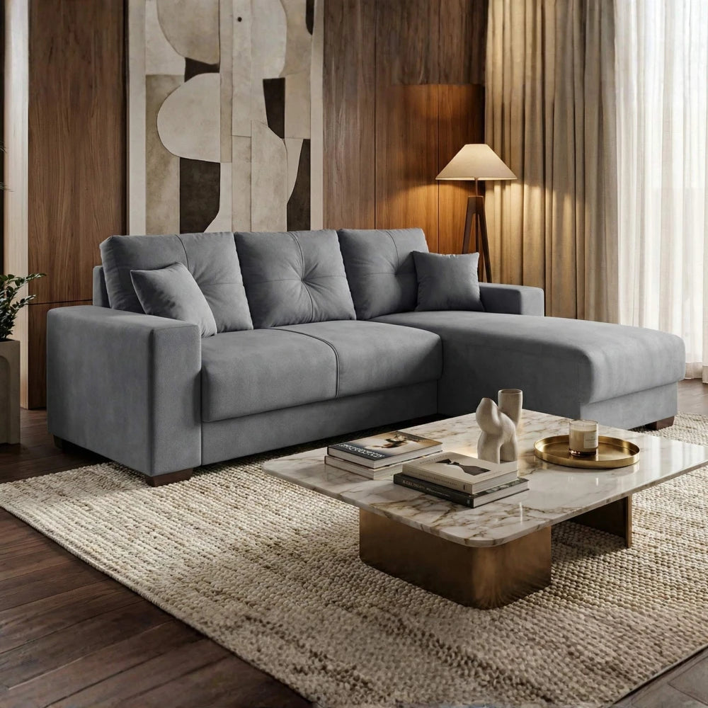 Sillón 3 cuerpos con Chaise Izquierdo - Toronto - Marrón