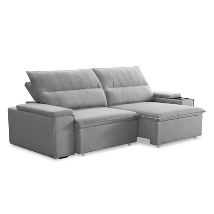 Sillón 3 Cuerpos Reclinable y Retráctil - Aura - Gris