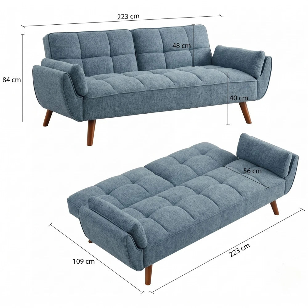 Sillón Cama 3 cuerpos Helen Azul