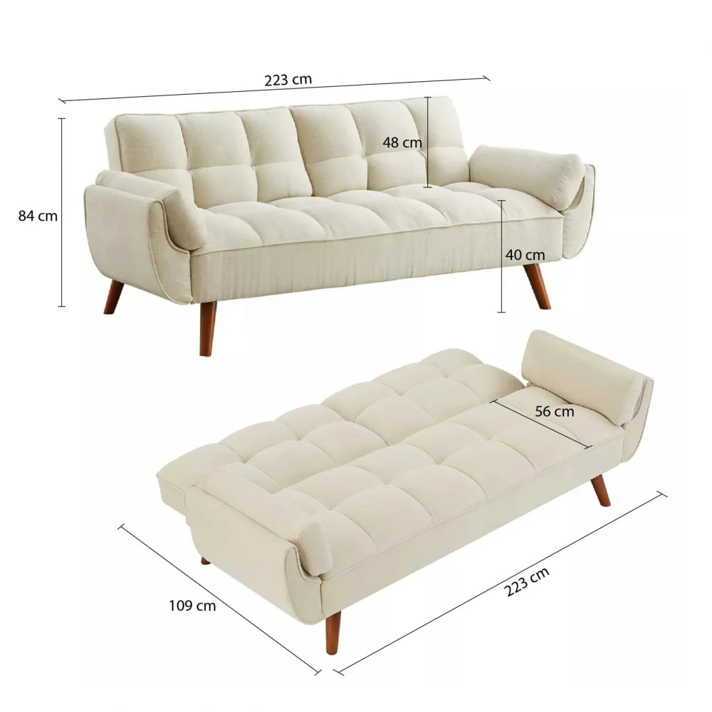 Sillón Cama 3 cuerpos Helen Gris