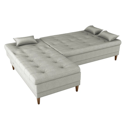 Sillón Cama con Chaise - Good - Gris Claro