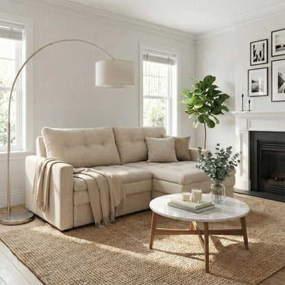 Sillón Cama Twin 3 Cuerpos - Extensible - Beige