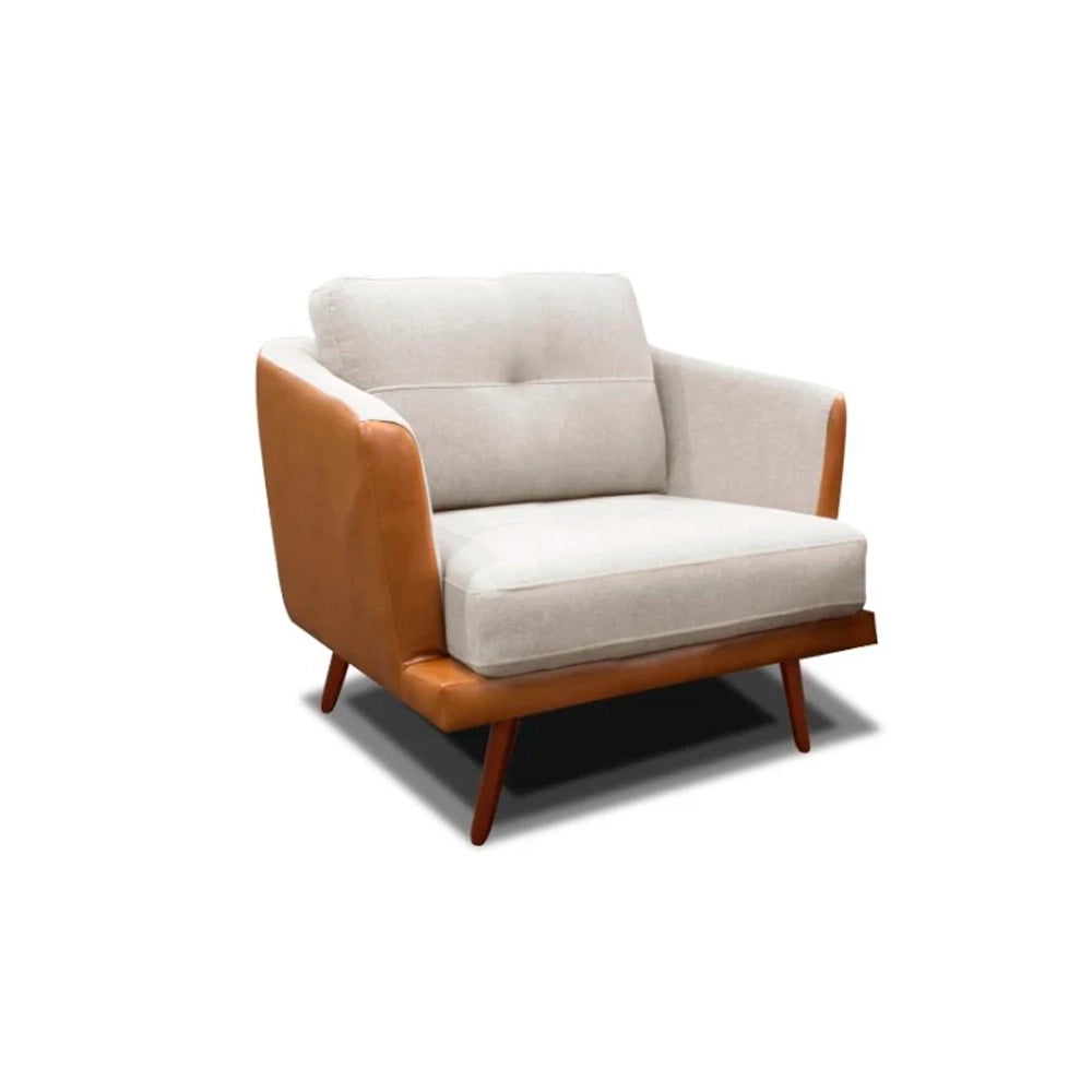 Sillon Poltrona 1 Cuerpo Trinidad - Marron y beige