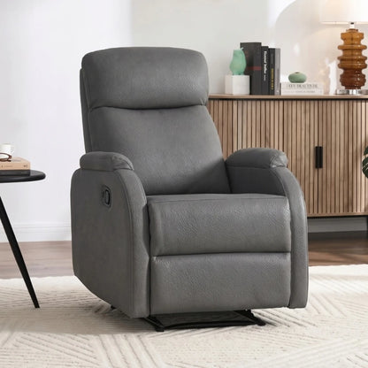 Sillón Recliner Poltrona 1 Cuerpo Cuero Sintético - Grafito