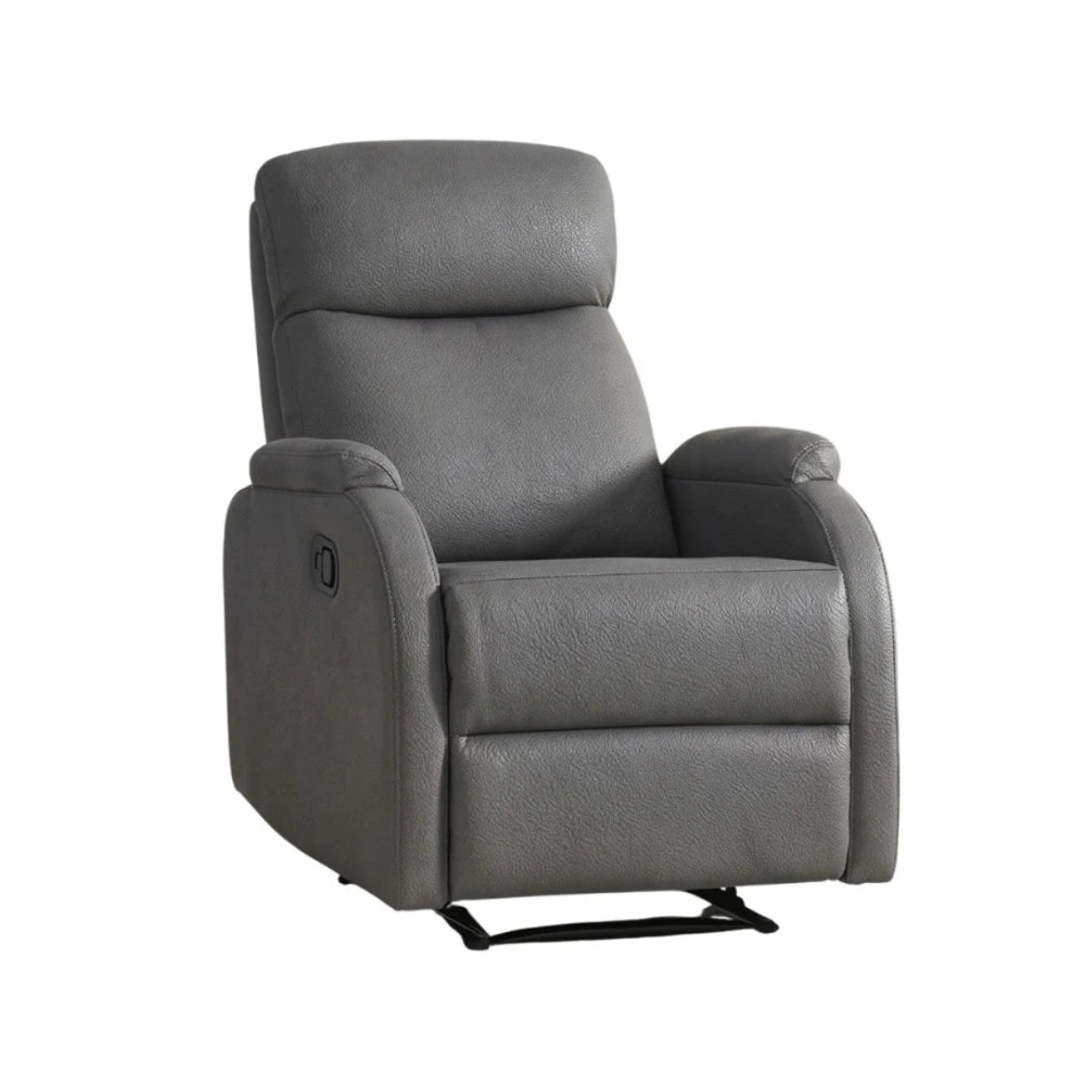 Sillón Recliner Poltrona 1 Cuerpo Cuero Sintético - Grafito