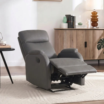 Sillón Recliner Poltrona 1 Cuerpo Cuero Sintético - Grafito