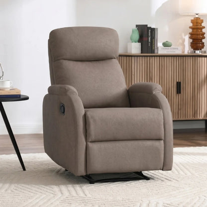 Sillón Recliner Poltrona 1 Cuerpo Cuero Sintético - Marrón