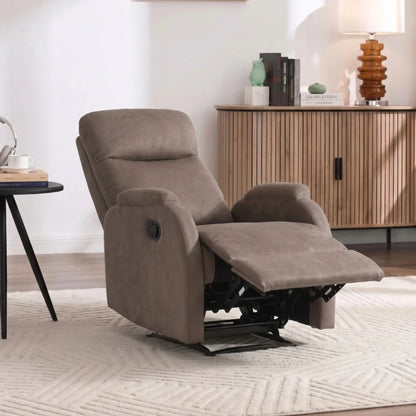 Sillón Recliner Poltrona 1 Cuerpo Cuero Sintético - Marrón