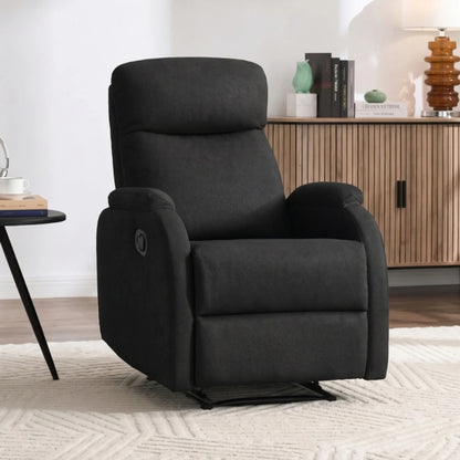 Sillón Recliner Poltrona 1 Cuerpo Cuero Sintético - Negro