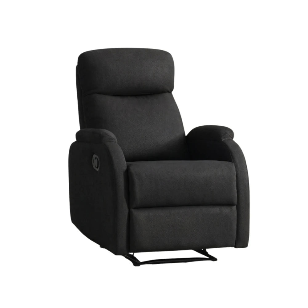 Sillón Recliner Poltrona 1 Cuerpo Cuero Sintético - Negro