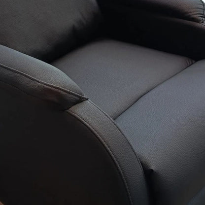 Sillón Recliner Poltrona 1 Cuerpo Cuero Sintético - Negro