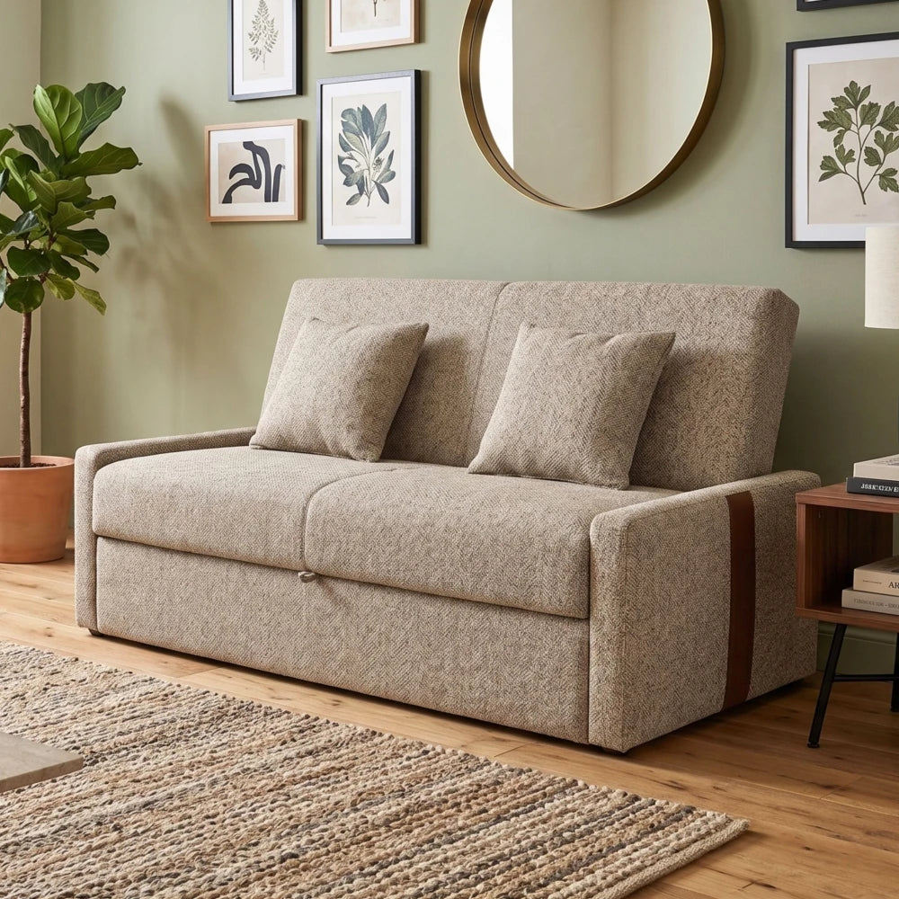 Sillón Sofá Cama Charlotte - Marrón Claro