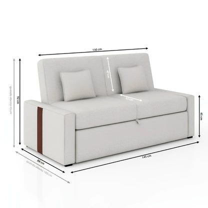 Sillón Sofá Cama Charlotte - Marrón Claro