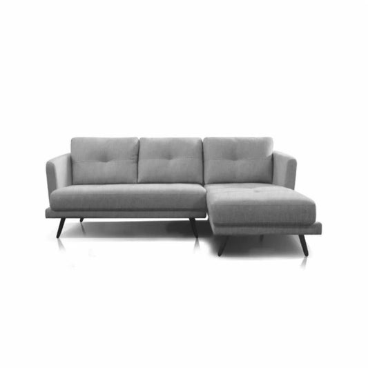 Sofá Con Chaise Izquierdo - Trinidad - 3 Cuerpos - Gris