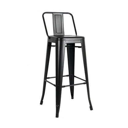 Banqueta Butaca con Respaldo Metal - Tolix - Negro