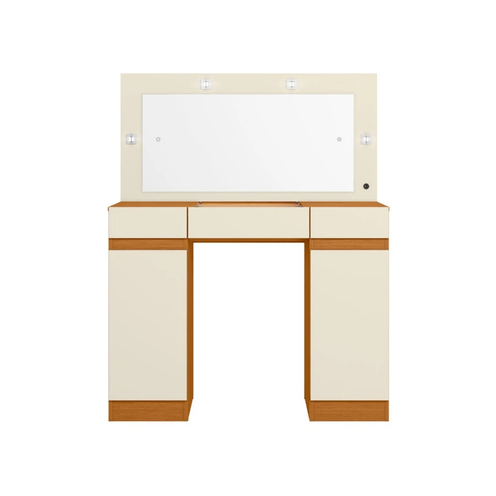 Tocador Espejo Grande Led - Studio - FIT - Marrón