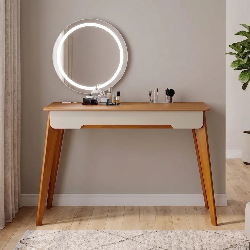 Tocador Jazz Led -Linea Nevada - Blanco/Natural