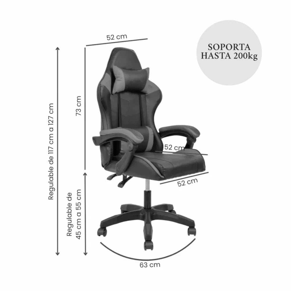 Silla Gamer Gaming Ergonomica Reclinable - Rojo