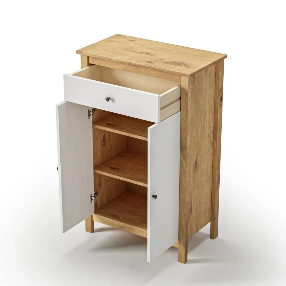 Zapatera 2 Puertas 1 Cajón - Línea Maden - Blanco
