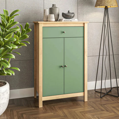 Zapatera 2 Puertas 1 Cajón - Línea Maden - Verde