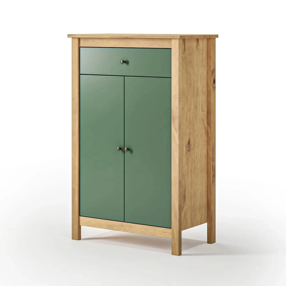 Zapatera 2 Puertas 1 Cajón - Línea Maden - Verde