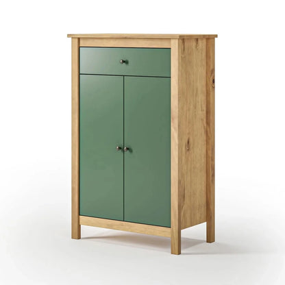 Zapatera 2 Puertas 1 Cajón - Línea Maden - Verde